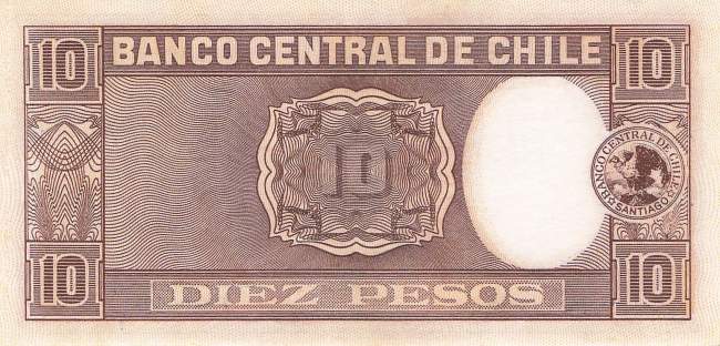 10 Pesos Chile p120-1 1958